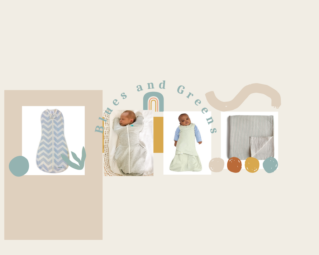 Blue and Greens Baby Swaddles